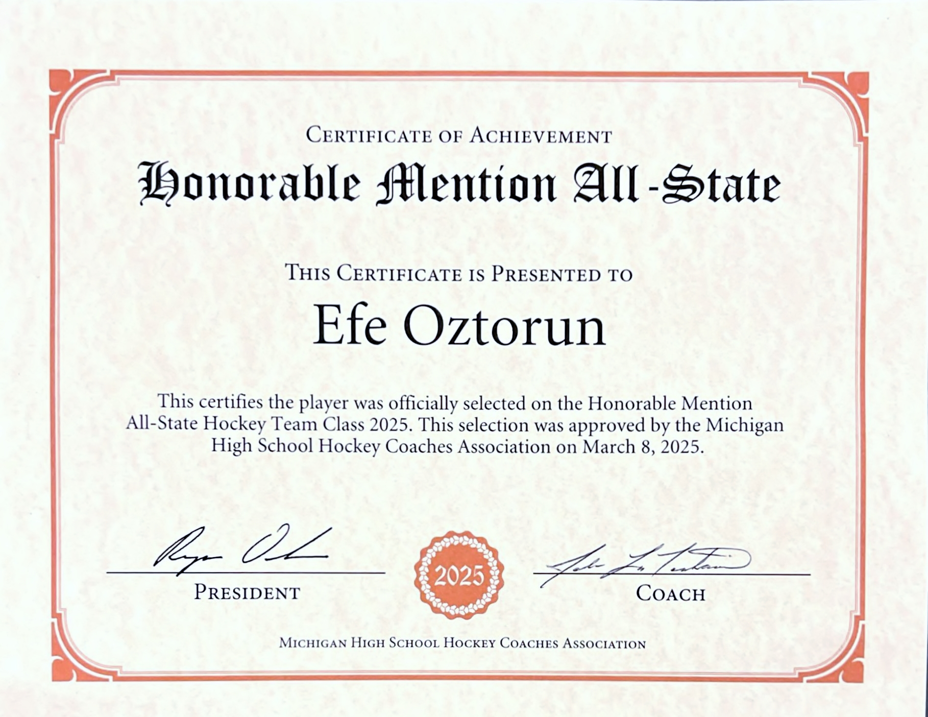 All-State Honorable Mention